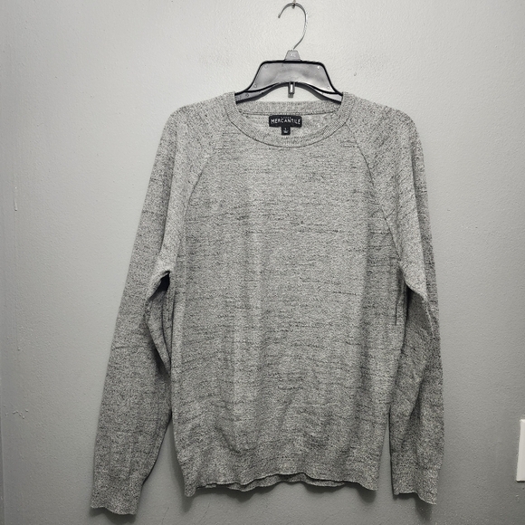 J.crew mercantile men's pullover crew neck sweater size large gray - Picture 1 of 7